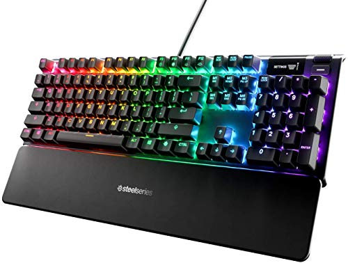 SteelSeries Apex 5 - Hybrid-Mechanische Gaming Tastatur - Tastenweise RGB-Beleuchtung - Oled Smart-Display - Türkisch (QWERTY) Layout
