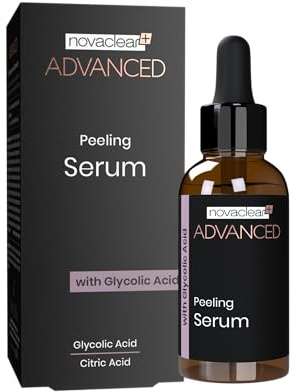 Novaclear Advanced Peeling Serum with Glycolic acid, Peeling Solution for Glowing Skin, Smooth Texture & Pore Cleansing | Weekend Facial Exfoliant or Peel |30 ml