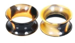 AMDXD 2pcs Tunnel Dehnstab, Gelb Schwarz Hoop Expander Messgeräte Ohrringe 22mm, Silikon Ohrringe Gelb Schwarz