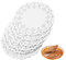 lot de 150 Papier Rond en Dentelle Blanche, Dentelle Napperons Papier Blanc, Napperon en Papier Rond, pour mariage, anniversaire, gâteaux, desserts, vaisselle, 4.5 pouces