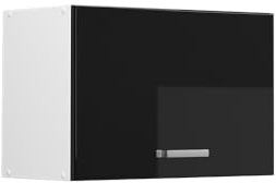 Vicco Hängeschrank R-Line, Schwarz Hochglanz, 60 cm | Nach oben öffnende Tür · ✓ Über der Dunstabzugshaube · Tiefe – 31 cm · ✓ Frei kombinierbar · 1 Tür