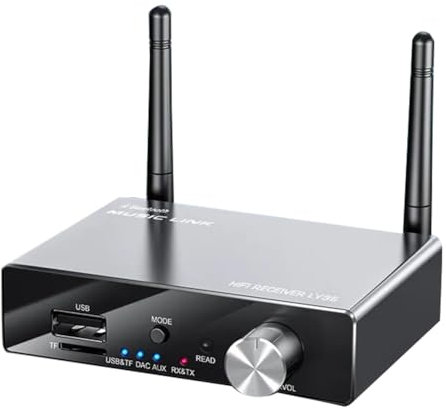 MANDDLAB Transmisor Bluetooth 5.3 Receptor EstéReo Baja Latencia AUX 3.5Mm Adaptador de Audio de MúSica InaláMbrico ÓPtico para TV PC