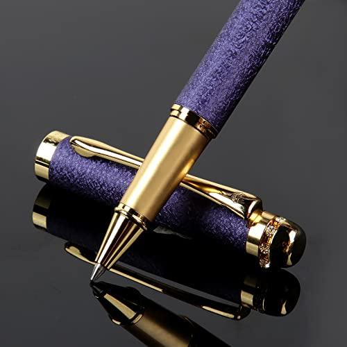 BOCIYER Stylos roller à encre liquide, meilleur joli stylo à bille, coffret cadeau pour hommes et femmes, stylo à bille rechargeable, personnalisé, écriture manuscrite, stylos de créateurs, luxe, ens