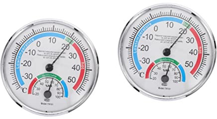 Sosoport 2stücke Hygrometer Thermometer Für Außenbereich Präzises Hygrothermograph Für Sauna Und Gewächshaus Analoge Temperatur Und Luftfeuchtigkeitsmessung Einfache Handhabung
