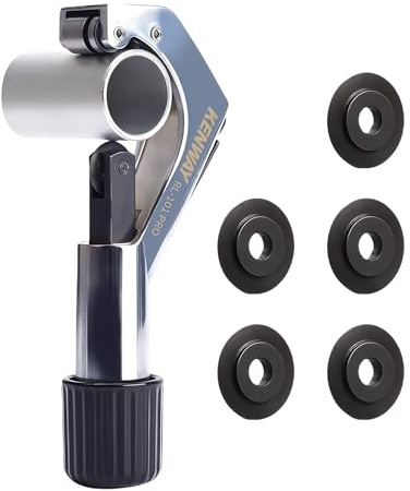 KMRDND Forcella per bicicletta da 26 pollici, tagliatubi per manubrio/sella/forcella, tagliatubi per mountain bike (6 mm-42 mm) in alluminio/titanio/acciaio inox, con 5 ruote da taglio