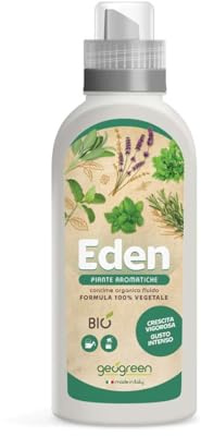 Geogreen Eden Piante Aromatiche Concime Concentrato Liquido Organo Minerale Ideale per Piante Aromatiche in Vaso e in Piena Terra 500 gr