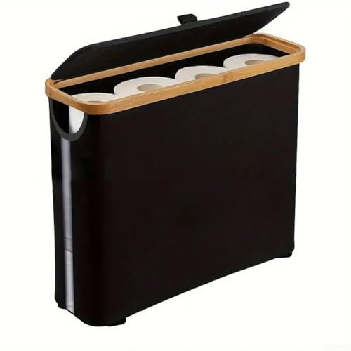 Cesta de papel higiénico, unidad de almacenamiento de rollos de papel higiénico de tela Oxford, contenedor de papel higiénico con capacidad para hasta 12 rollos de papel higiénico, para cocina, hogar,
