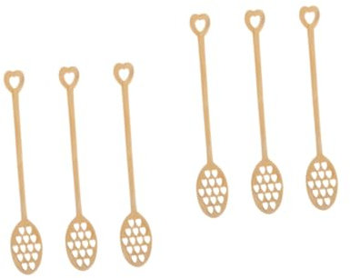 IMIKEYA 2 Sätze Liebeshoniglöffel Honigsirup Schöpflöffel Espresso Rührlöffel Honigglas Mit Schöpflöffel Getränke Rührlöffel Mini Honigglas Honigrührlöffel Ausgehöhlte 3 Stück * 2