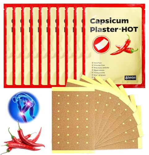 Schmerzlinderung Patch, 80 Stück Schmerzpflaster Knie, Pain Relief Patches, Soreness Relief Patch, für Knie, Rücken, Nacken, Schulter, Taille