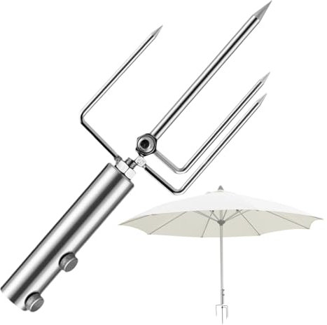 Strandschirm Sand Ànchor | 4-Bein robuster Metallfuß mit Stahlspikes | stabiler Sonnenschirmhalter Ständer für , Gras, Außenbereich