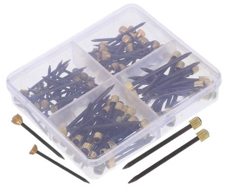 iplusmile 120 pezzi Chiodi per Cornici con Testa in Rame Neri Opachi Resistenti per Pareti in e Cartongesso Minima Danno e Facili da Riparare per Appendi Foto e e Ufficio