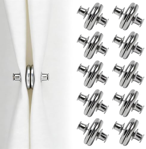 Dryxog 20 Piezas Imanes Adhesivos Recoge Cortinas Alzapaños Cortinas Imanes para Mosquiteras Evitar la Pérdida Luz Fuertes Estilo Moderno y Simple para Cortina Ducha Dormitorio Baño Oficina