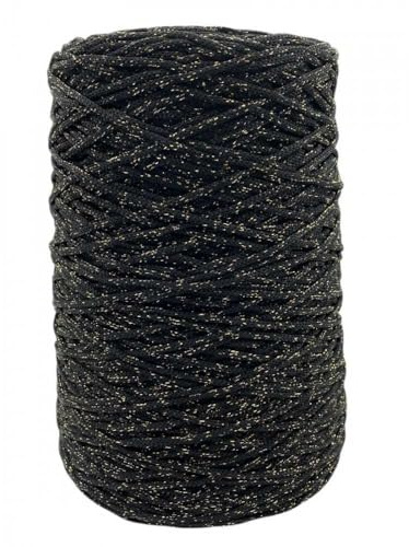 Cordoncino Knit Bags Thai Lamè Nero Oro Rocca 500 Gr