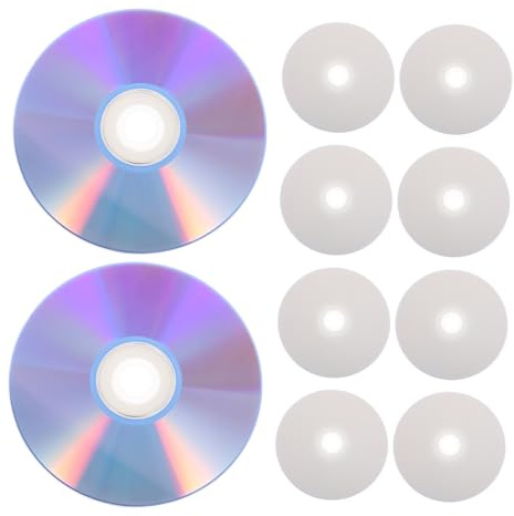 ERINGOGO 10 Pezzi Dischi Cd- Dvd-r Registrabili Vuoti Capacità per Backup Telefonate e Video Supporto Masterizzazione Rapida e Stampa