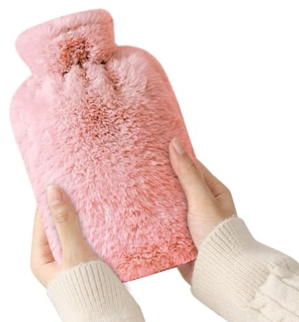 Bolsa De Agua Caliente, Calentador de Manos de Larga Duración, Botella De Agua Caliente Y Almohadilla Térmica, Para Compresa Fría Calambres Menstruales Adultos Niños Ancianos Invierno Hombro Cuello Pi