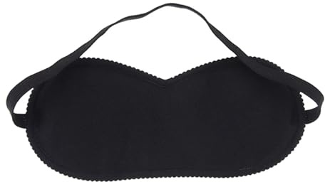 Svart sovmask med integrerat solskydd, avslappningstillbehör för resor, ögonskydd. för sömn för män och kvinnor
