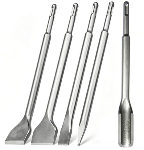 Lot de 5 burins SDS Plus 250 mm Burin pour marteau perforateur