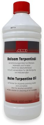 AMI - Genuine Distilled Gum Turpentine for Artists - Multi-Use - 1000ml