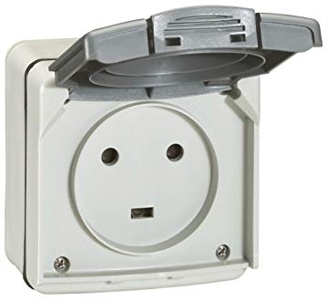 Legrand 091657 Prise Étanche Plexo Complet Saillie, 3P+T+N, 20A, IP55, Gris