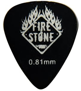 GEWA Plektrum/Pick Classic Celluloid, 351 Form, 0,81 mm, schwarz, 12 Stück