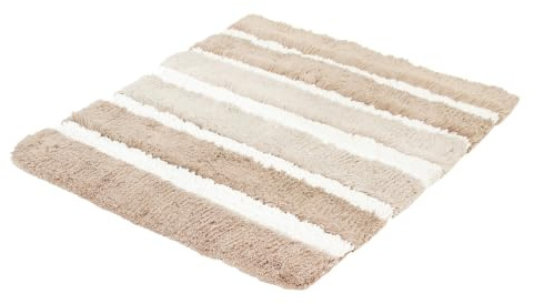 Kleine Wolke Badteppich Phoenix Taupe 60 x 60 cm | OEKO-TEX zertifiziert, rutschhemmende Unterseite, für Fußbodenheizung, maschinenwaschbar, 85% Baumwolle, 15% Polyester
