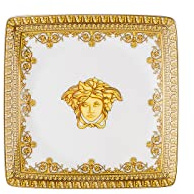 VERSACE COPPETTA QUADRA 12 CM BAROQUE BIANCO