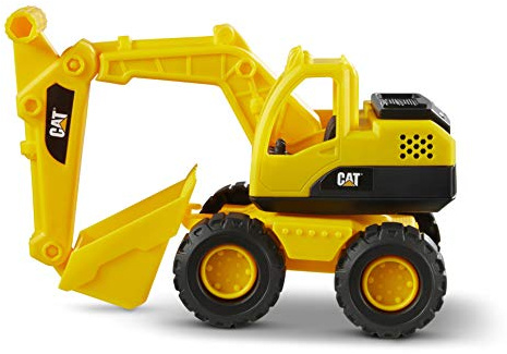 Cat Construction Fleet 10” Excavator Toy – Heavy‑Duty Plastic, Working Boom & Bucket, Free‑Rolling Wheels, Indoor/Outdoor Sandbox Vehicle for Toddlers & Kids Ages 2 +