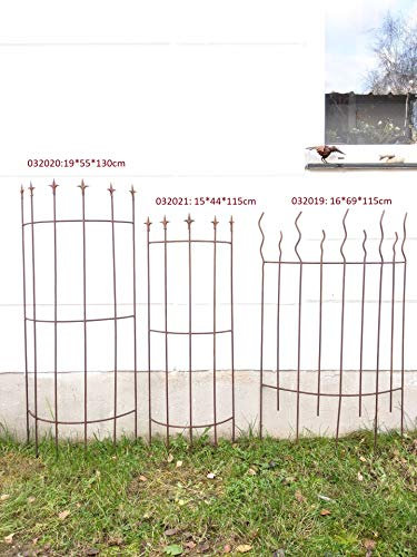 Edelrost Garten Rankhilfe aus Metall Rost Ranksäule Edelrost Metall Rosenbogen (032019: 16.5 * 69*H115cm)