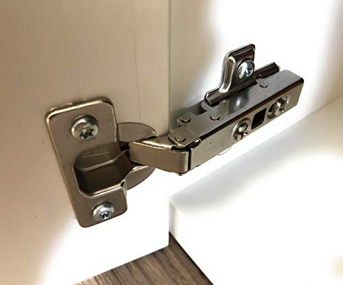 NELI 6er-Set Scharniere (neu) mit Softclose für Besta Schränke mit 6 Scharniere und 24 Schrauben