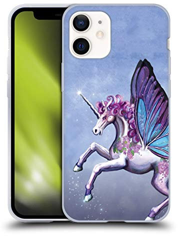 Head Case Designs Licenza Ufficiale Rose Khan Farfalla Porpora Lilla Unicorni Custodia in Gel [Protezione di Grado Militare] Compatibile con Apple iPhone 12 Mini E Compatibile con MagSafe