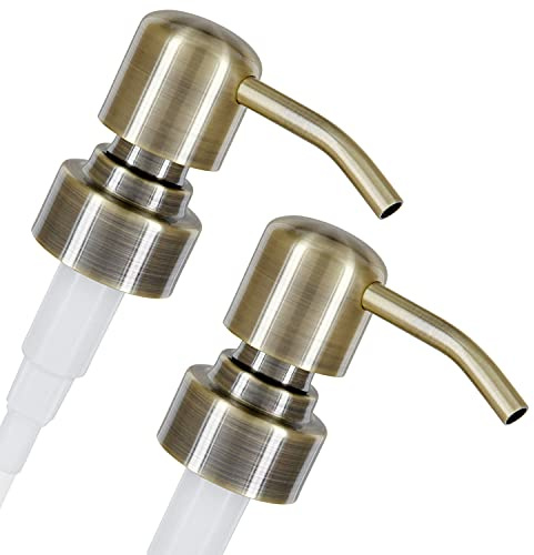 ALTGLAS Pompa del Dispenser di Sapone 'Zagreb' in Acciaio Inox per Dosatore | Bronzo Vintage • con Anello di Fissaggio per Bottiglie da 20-22 mm • Dispenser di Sapone Upcycling da Bottiglie Usate
