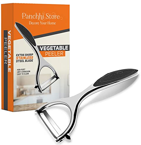Panchhi Store Pelador de verduras y frutas multiusos para cocina, cuchillas de acero inoxidable, juego de 1