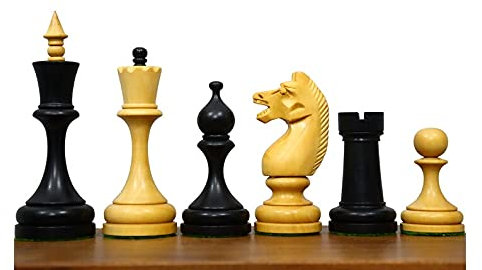 Reproduktion von Circa 1960 Turnier-gewichteten Schachfiguren | russische sowjetische Luxus-Schachfiguren | König 11,7 cm