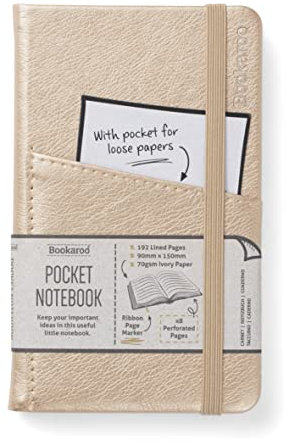 IF Bookaroo Carnet de notes de poche Doré Format A6
