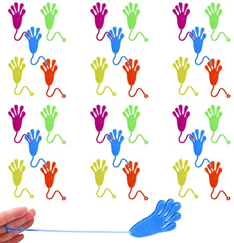 Scettar 30 Stück Buntes Klatschhand Spielzeug für Kinder，Klebrigkeit Klatschhände Set, Glibberhand Klebehand für Kindergeburtstag Geschenk Party Mitgebsel