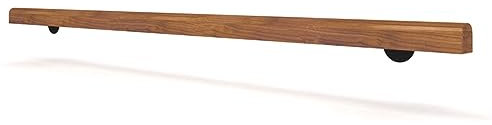 Treppengeländer, Geländer Innen Holz Handlauf Rutschfestem, Kiefer Wandhandlauf Außen Sicherheitsgeländer 30-150cm mit Zubehör, Treppe Haltegriff für ältere Menschen für Badezimmer/Loft/Korridor ( Col