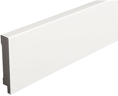 PROVISTON | Sockellist | Plastfolie | Avrundad profil | 16 x 100 x 2400 mm | Vit | Baseboard | Vattentät | Hög kvalitet | 24 meter