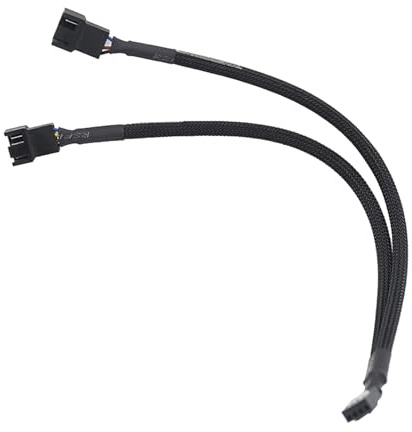ulafbwur PVC 27 cm 4-poliger PWM-Splitter-Adapter, Stromkabel für Computer-CPU-Gehäuse, Kühlerlüfter