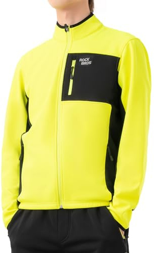 ROCKBROS Vintercykeljacka herr, vindtät, varm, vandringsjacka, andas för löpning, vandring, cykling, jogging, utomhus, Ljusgrön, 4XL