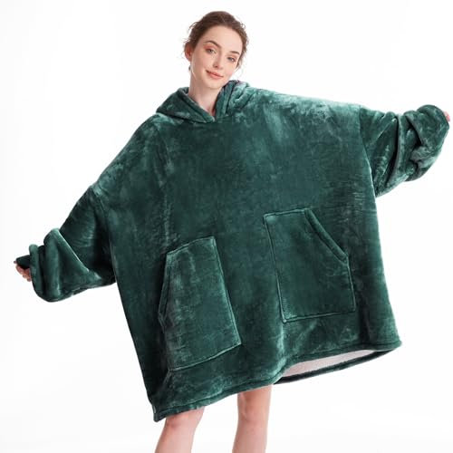 Oversized Wearable Blanket Hoodie Women & Man,Cozy Sweatshirt Blanket