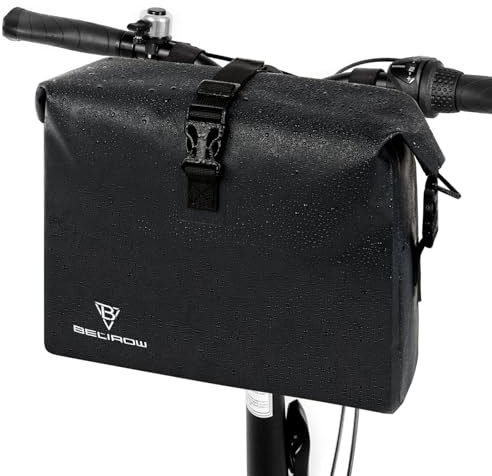 BTNEEU Lenkertasche Fahrrad Wasserdicht 9L Fahrradkorb Vorne Tasche Fahrradtasche Lenker Fahrradkorb Tasche mit Abnehmbar Schultergurt für Fahrrad, Ebike Multifunktional Umhängetasche (Schwarz)