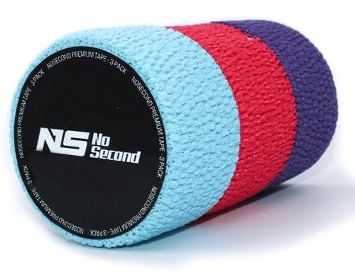 NS NOSECOND 3-Pack-Mix Tape Premium para Cross Training de algodón elástico Adhesivo de 38mm x 6m (Mix 2)