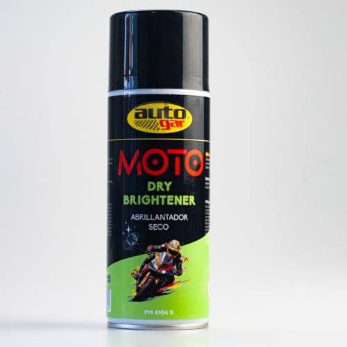 AUTO-GAR MOTO | DRY BRIGHTENER 400ml | abrillantador en seco para motos | para brillo y cuidado de neumáticos | ref. 14007