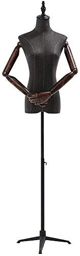 CRBUDY Schneiderpuppe, Schneiderbüste, Schneiderpuppe, Schneiderpuppe, Schaufensterbüste, Holzarm, aktiv, geeignet für Bekleidung, Schmuck, Ausstellungsständer (cm)