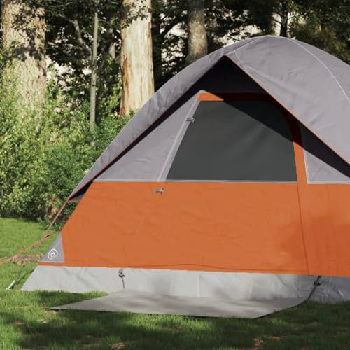Tino Tech Tente de camping dôme pour 2 personnes - 215 x 150 x 127 cm - Coupe-vent - Tente familiale - Grande tente à lancer - Tente de festival - Tente à lancer pour famille - Polyester - Orange