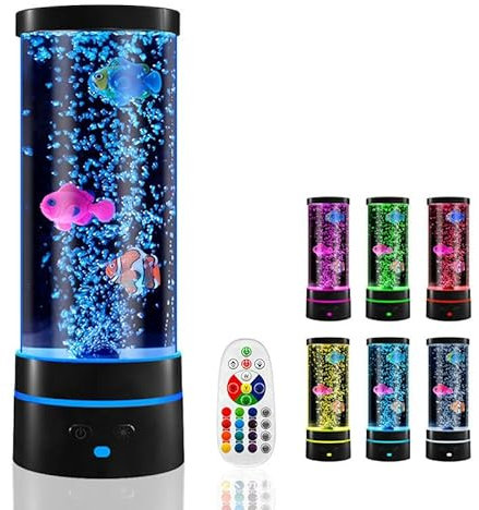 lampada lavica a bolla a LED per acquario, lampada lava a LED con telecomando, 16 colori e 4 modalità, per casa, camera da letto
