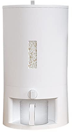 Tyvotrend Boîte de rangement de 20 l de nourriture sèche avec verre doseur - Distributeur de nourriture sèche hermétique avec couvercle et poignée de transport - Pour céréales, riz, farine, noix
