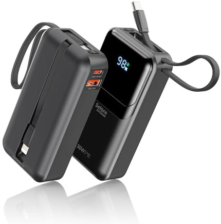 Selore&S-Global Batterie Externe, 10000mAh 30w Power Bank Charge Rapide, USB C Chargeur Portableavec 4 Sorties, Powerbank Compatible avec iPhone 17 16 15 14 13 12 Samsung Galaxy iPad MacBook Air, Etc