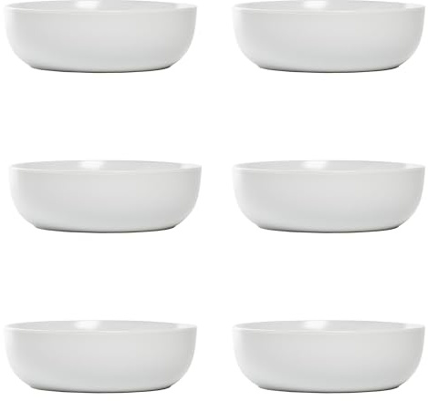 10 Strawberry Street Wazee Matte Coupe Dinnerware, Bowl, White, Set of 6