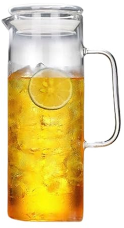 Botella de vidrio resistente a los impactos, jarra de vidrio resistente para café helado, leche y otras bebidas, ideal para uso diario